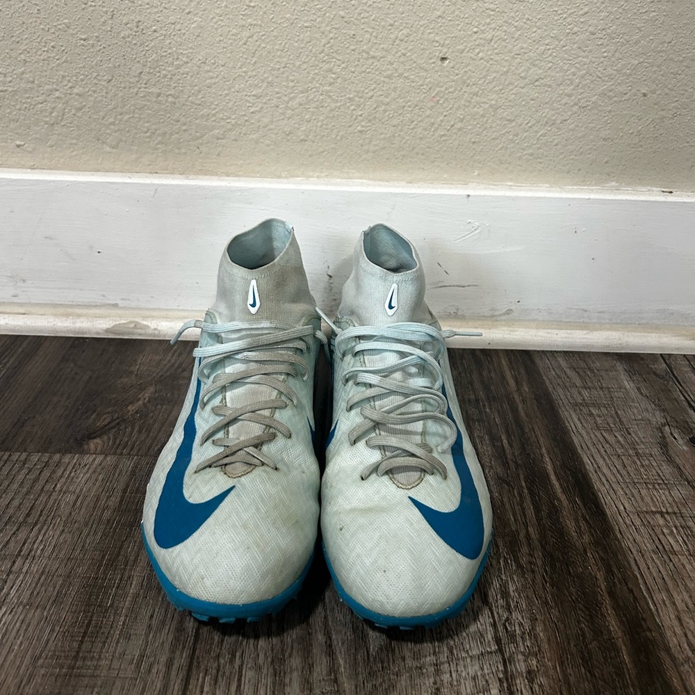 Nike Mercurial air zoom superfly Blue and Gray Sneakers with High-Top Design